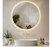 Miroir - TECTAKE - Miroir de salle de bain LED AURORA réglable avec 3 couleurs de lumière - 70 cm