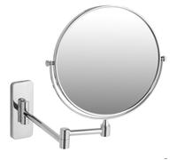 Miroir - TECTAKE - Miroir de salle de bains rond en acier inclinable et pivotant à 360°