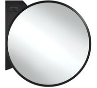 Miroir - TECTAKE - Miroir mural FIONA rond en verre et cadre robuste en aluminium anodisé, Ø 50 cm - Noir