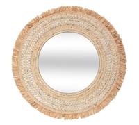 Atmosphera Miroir tressé Célia en raphia Ø 68 cm
