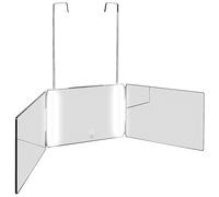 Miroir triptyque rechargeable avec éclairage LED et crochets télescopiques [Sichler]