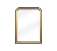 Miroir trumeau en bois de paulownia - L. 80 x H. 110 cm - Doré effet laiton - HELOISE