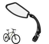 Miroir Vélo Incassable à Grand Champ de Vision HD - Rétroviseur Convexe 360° Pivotant et Escamotable, Rétroviseur Convexe pour Vélo - Compatible pour Vélos, E-Bikes, Scooters et Plus