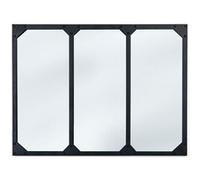 ID MARKET - Miroir verriere 3 bandes design industriel 80X60 cm