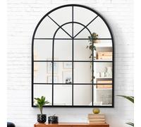 Miroir verrière arche design industriel 80x100 cm Noir