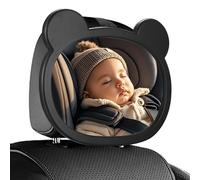 Miroir Voiture Bébé, Rétroviseur de Sécurité pour Siège Auto Arrière avec Sangle à Boucle Réglable, Anti-dropout Retroviseur Bebe avec, Essentiel Jeunes Parents