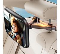 Miroir Voiture Bébé Retroviseur Siege Voiture Bebe: 100% Incassable Miroir Bébé Voiture, 360°Rotation Réglables Miroirs Auto Bébés, Miroir Siège Arrière Bébé, Accessoire Voiture pour Jeunes Parents