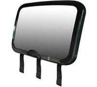 Monsieur Bébé - Miroir Voiture Pour Bébé 2 En 1 Avec Sangles Amovibles Pour Jouets Ou Accessoires Noir