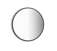 Miroir Zeus avec éclairage décoratif à LED - cadre noir diamètre 80 cm EMUCA