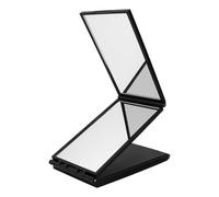 Miroirs à 4 voies | Ensemble de miroirs de style triple | Miroir de bureau portable avec panneaux à 360 ° Affichage et support stable pour les coupes de cheveux détaillées | Station de toilettage mult