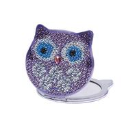 Miroirs Compacts De Peinture Diamant Pour Femme,Miroir De Poche,Clip,Strass,Maquillage,Art,Théâtre,,1pc,Ensemble - Type 090