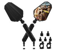 Miroirs de à 360 ° Double Take Take Mirrors Merroir de la vue arrière avec un support guidon 7/8 et des vis 8 mm 10 mm pratiques pour les motos électriques Véhicules sport