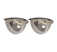 Miroirs de circulation en demi-dôme 2 pcs Ø40 cm Acrylique