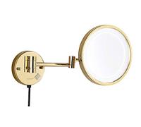 Miroirs de Maquillage muraux grossissant hôtel Salle de Bain Rasage Miroir cosmétique avec Prise Double Bras pliants miroirs muraux (Size : 10X)