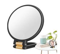 Miroirs de maquillage personnel grand miroir, miroir à double table rond avec support | Vanity avec verre à main, verre de voyage d'agrandissement pour l'assaisonnement, la maison, l'utilisation