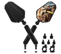 Miroirs de moto 1 paire Miroirs de moto, 360 ° Double Take Mirrors, Motorcycle arrière Miroir avec un support de guidon 7/8 et des vis de 8 mm de 10 mm pour les véhicules électriques, les voitures de