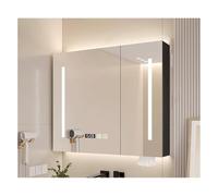 Miroirs de Salle de Bains, Convient aux salles de Bains à Domicile, Toilettes des Appartements, Chambres d'hôtel et d'autres scénarios(Black,60 * 70cm/23.6 * 27.5in)