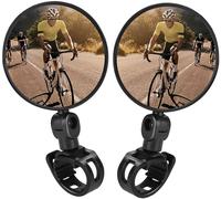 Miroirs De Vélo, Miroir Convexe Pour Guidon 360° Réglable Haute Définition Pour Le Vélo De Route De Montagne Moto Bicyclette (2 Pièces) Noir