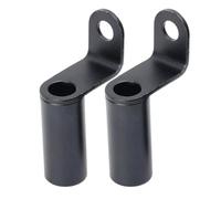 Miroirs Guidon Moto Clip Universel En Aluminium Pour Rétroviseur De Moto Support D'extension Pour Guidon Vélo 1/2 Pièces Rétroviseurs Latéraux(2pcs black)