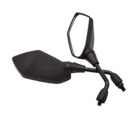 Miroirs Guidon Rétroviseurs convexes pour moto, scooter, vélo électrique, 8 mm, 10, imitation fibre de carbone, 1 paire