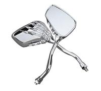 Miroirs Guidon Rétroviseurs universels pour moto, 8 mm/10 mm, motif tête de mort, pour scooter, école, bobber, tourisme, dirt bike, pour Cruiser