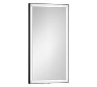 Miroir rectangulaire Laufen YVA H4484600YV4501 , 450 x 40 x 800 mm, éclairage LED, interrupteur tactile marche/arrêt/variateur, noir mat