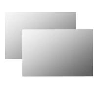 Miroirs muraux 2 pcs 60x40 cm Rectangulaire Verre Argent G