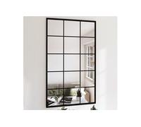 vidaXL Miroirs muraux 2 pièces 100 x 60 cm métal noir