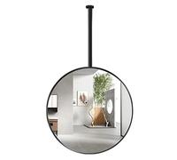 Miroirs muraux décoratifs ronds noirs personnalisables à suspendre avec bras réglable et plafond - Décoration d'intérieur élégante et pratique