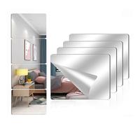 Miroirs muraux en acrylique pleine longueur, 20,3 x 20,3 cm, autocollants sans cadre, feuilles de miroir en plastique souple pour chambre à coucher, maison, salle de sport (30,5 x 40,6 cm)