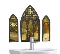 Miroirs muraux gothiques Décorations murales pour cathédrale Lot de 3 miroirs vintage pour meubles gothiques spectraux, meubles et décorations gothiques, miroirs de fenêtre rustiques montés sur le mur