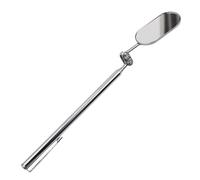 Miroirs pliants télescopiques - Miroir rotatif à 360 degrés avec lumière intégrée, miroir d'inspection avec éclairage | Miroirs rétractables elliptiques en acier inoxydable dur pour réparation