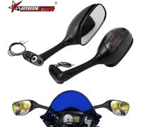 Miroirs Rétroviseurs Intégrés pour GSXR600 750 1000 Moto Rétroviseur avec Lumières
