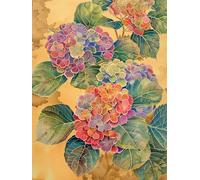 MIRONS 11CT Canevas Broderie Point de Croix Kit Complet, Fleurs DIY Crafts Kits de Couture à la Main Broderie Estampée pour les Débutants Motif Pré-imprimé 40x50cm