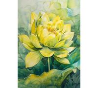 MIRONS 11CT Canevas Broderie Point de Croix Kit Complet, Fleurs Kit de Broderie au Point de Croix avec Motif Imprimé, Kits de Démarrage de Broderie 40x50cm