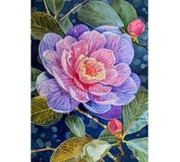 MIRONS 11CT Cross Stitch Embroidery Starter Kit, Fleurs Kit de Couture à la Main Canevas Broderie Point de Croix Kit Complet Adulte Debutant 40x50cm