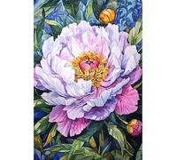 MIRONS 11CT Kits de Point de Croix Estampé Bricolage, Fleurs Kit Canevas Complet Avec Fils au Point de Croix, Broderie Point de Croix Kit Adulte Debutant 40x50cm