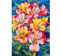 MIRONS 11CT Kits de Point de Croix Estampé Bricolage, Fleurs Kit Canevas Complet Avec Fils au Point de Croix, Broderie Point de Croix Kit Adulte Debutant 40x50cm