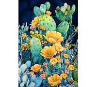 MIRONS 11CT Kits de Point de Croix Estampé Bricolage, Fleurs Kit Canevas Complet Avec Fils au Point de Croix, Broderie Point de Croix Kit Adulte Debutant 40x50cm