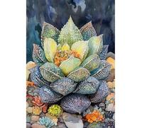 MIRONS 11CT Kits de Point de Croix Estampé Bricolage, Fleurs Kit Canevas Complet Avec Fils au Point de Croix, Broderie Point de Croix Kit Adulte Debutant 40x50cm