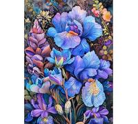 MIRONS 11CT Kits de Point de Croix Estampé Bricolage, Fleurs Kit Canevas Complet Avec Fils au Point de Croix, Broderie Point de Croix Kit Adulte Debutant 40x50cm