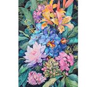 MIRONS 5D peinture diamant, fleurs broderie diamant kit Rond drill toile diamond painting strass complet peinture par décoration de bureau 40x50cm