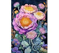 MIRONS Diamond Painting, fleurs 5D DIY Broderie Diamant Painting Kit Peinture Diamant Artisanat Strass Broderie 40x50cm