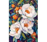 MIRONS DIY 5D Diamant Numérique Peinture Kit, fleurs Diamond Painting Cristal Strass Broderie Point De Croix Artisanat Toile Décoration Murale 40x50cm