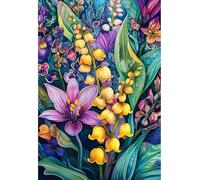 MIRONS DIY Diamant Painting Bilder, fleurs Diamond Painting Broderie Diamant Point de Croix Tableau Diamant Kit 40x50cm