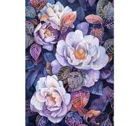 MIRONS DIY Kit Broderie Point De Croix, Fleurs 11CT Cross Stitch Embroidery Starter Kit,Kit de Couture à la Main 40x50cm