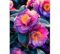 MIRONS DIY Kit Broderie Point De Croix, Fleurs 11CT Cross Stitch Embroidery Starter Kit,Kit de Couture à la Main 40x50cm