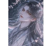 MIRONS Kit de broderie croisée 11CT tissu imprimé, Manga garçon,E,50 * 70cm broderie diy kit d'entrée simple pré - impression broderie pour filles artisanat articles broderie