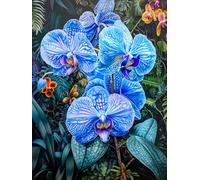 MIRONS Kits Broderie Point de Croix, Fleurs Point de Croix Kit de Broderie Imprimé 11CT DIY Kit de Démarrage de Broderie 40x50cm