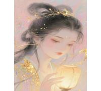 MIRONS Kits de Point de Croix Estampé Bricolage, Fille classique 11CT Couture Gamme Complète de Kits de Démarrage de Broderie pré-imprimés, DIY Kit Broderie Point De Croix 40x50cm